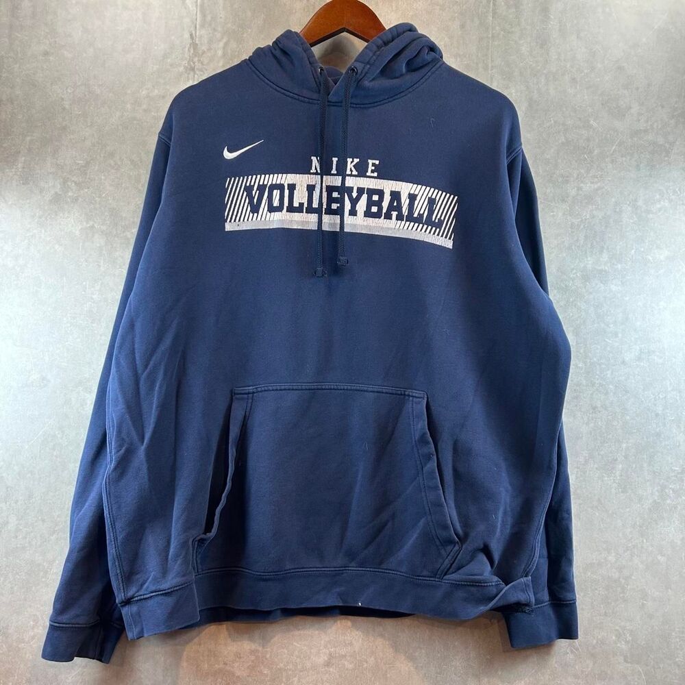 Nike Men's Navy and Blue Hoodie